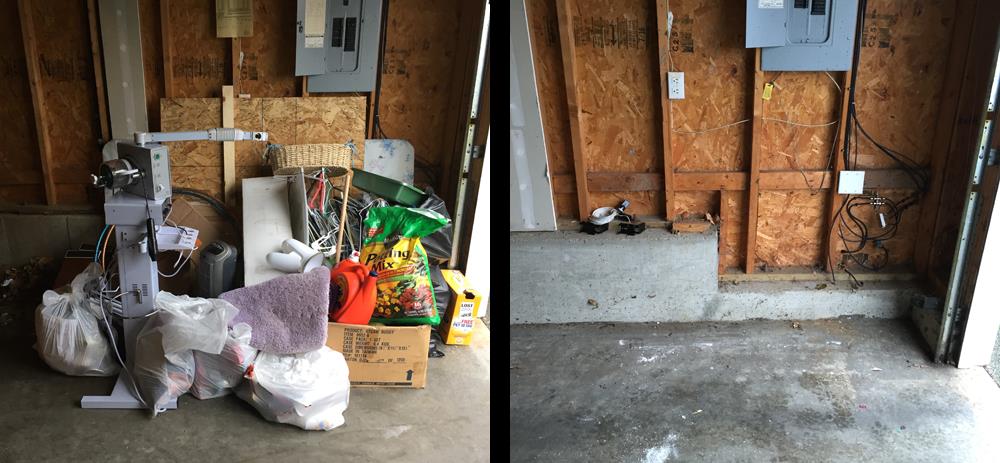 M&M Junk Removal Services before and after