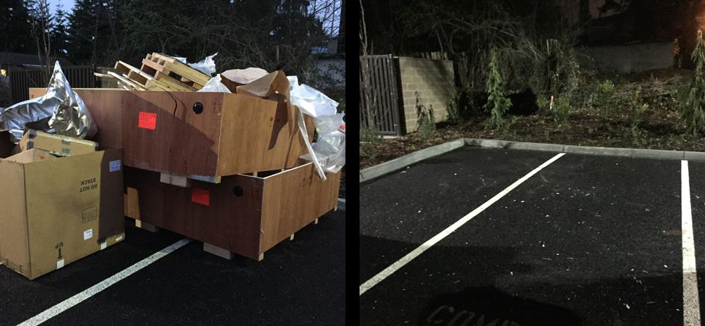 M&M Junk Removal Services before and after construction debris